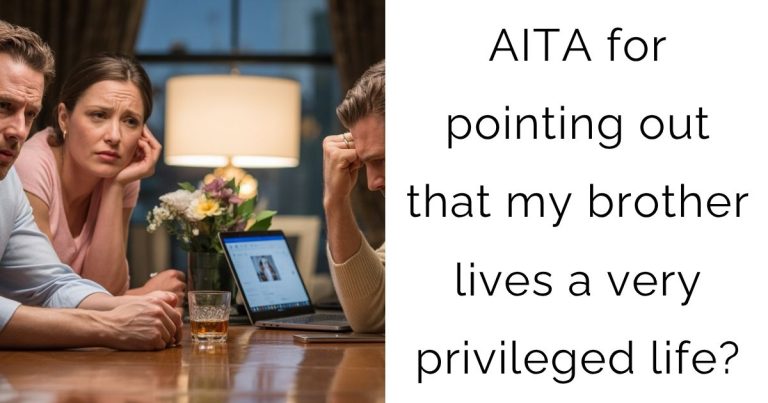 AITA for pointing out that my brother lives a very privileged life?