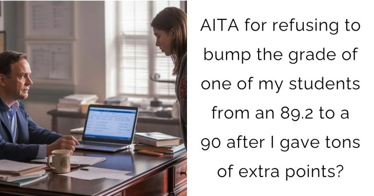 AITA for refusing to bump the grade of one of my students from an 89.2 to a 90 after I gave tons of extra points?