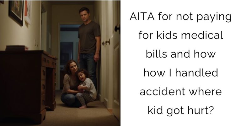 AITA for not paying for kids medical bills and how how I handled accident where kid got hurt?