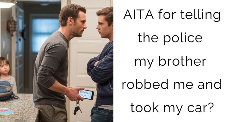 AITA for telling the police my brother robbed me and took my car?