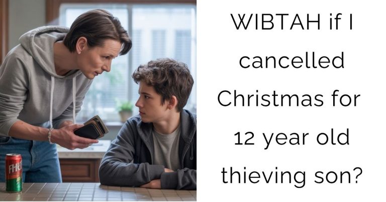 WIBTAH if I cancelled Christmas for 12 year old thieving son?