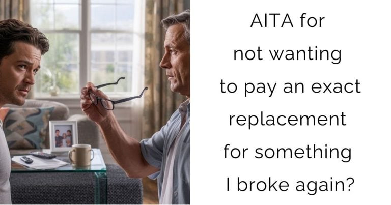 AITA for not wanting to pay an exact replacement for something I broke again?