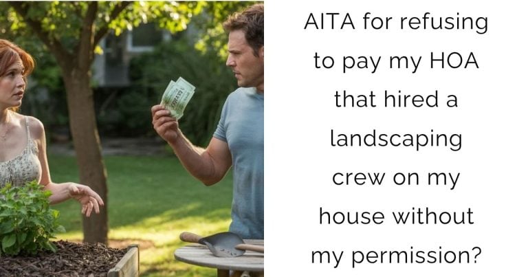 AITA for refusing to pay my HOA that hired a landscaping crew on my house without my permission?