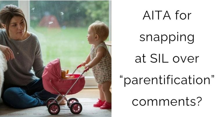 AITA for snapping at SIL over “parentification” comments?