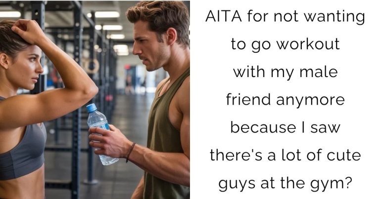AITA for not wanting to go workout with my male friend anymore because I saw there’s a lot of cute guys at the gym?
