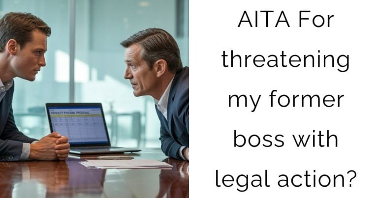 AITA For threatening my former boss with legal action?