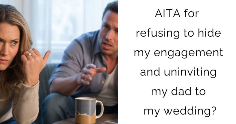 AITA for refusing to hide my engagement and uninviting my dad to my wedding?