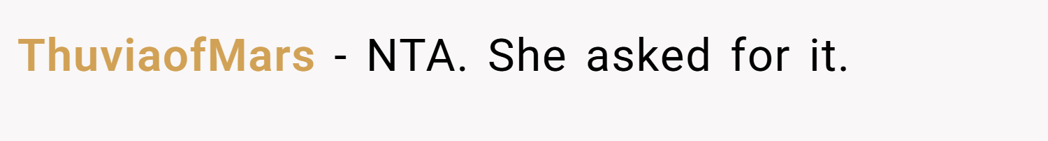 ThuviaofMars − NTA. She asked for it.