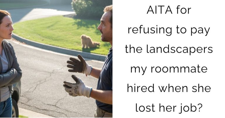 AITA for refusing to pay the landscapers my roommate hired when she lost her job?