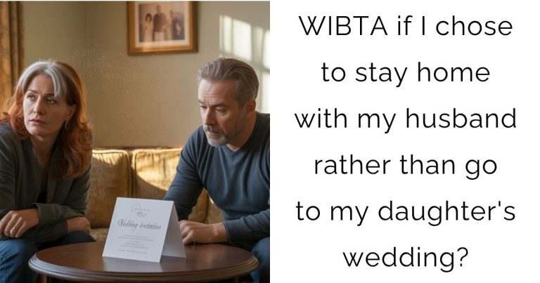 WIBTA if I chose to stay home with my husband rather than go to my daughter’s wedding?