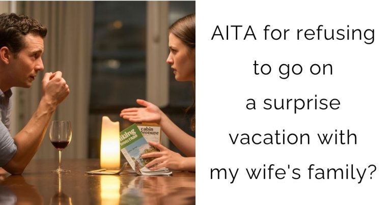 AITA for refusing to go on a surprise vacation with my wife’s family?
