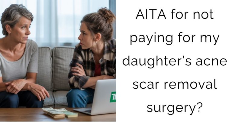 AITA for not paying for my daughter’s acne scar removal surgery?