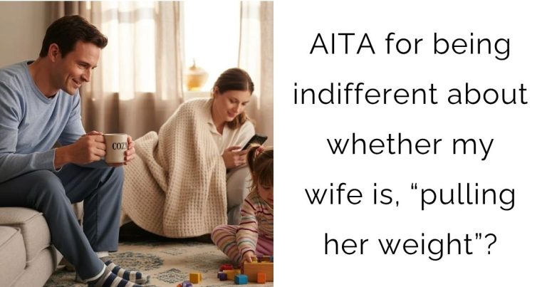 AITA for being indifferent about whether my wife is, “pulling her weight”?