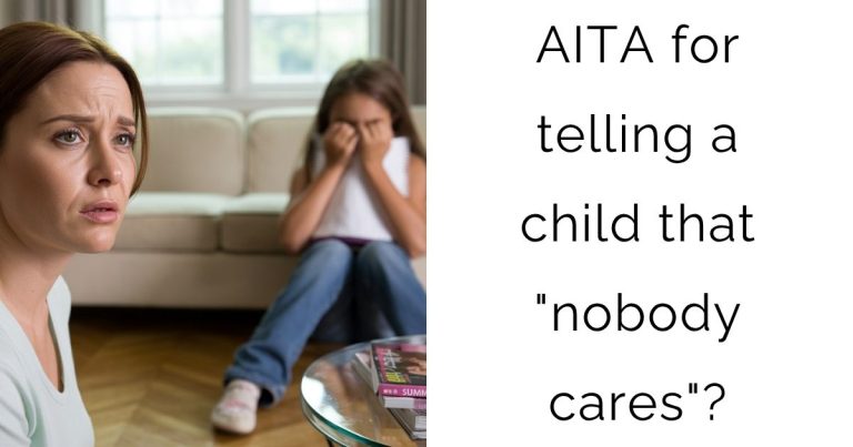 AITA for telling a child that “nobody cares”?