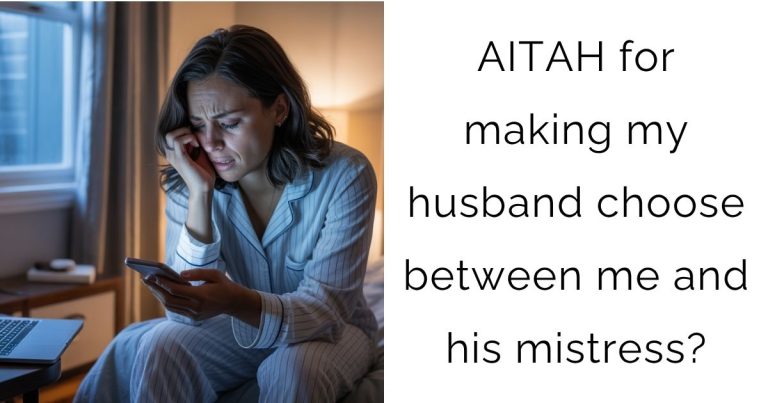 AITAH for making my husband choose between me and his mistress?