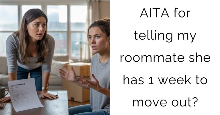 AITA for telling my roommate she has 1 week to move out?