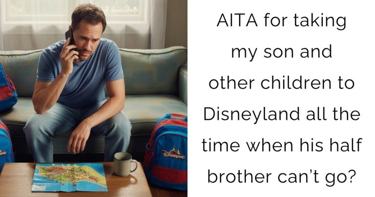 AITA for taking my son and other children to Disneyland all the time when his half brother can’t go?