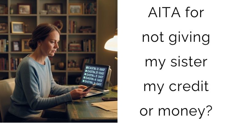 AITA for not giving my sister my credit or money?