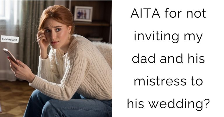 AITA for not inviting my dad and his mistress to his wedding?