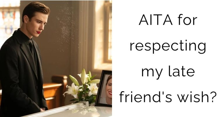 AITA for respecting my late friend’s wish?