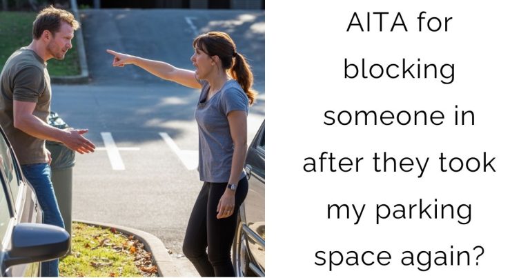 AITA for blocking someone in after they took my parking space again?