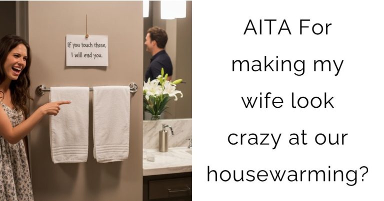 AITA For making my wife look crazy at our housewarming?