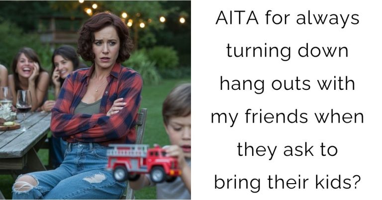 AITA for always turning down hang outs with my friends when they ask to bring their kids?