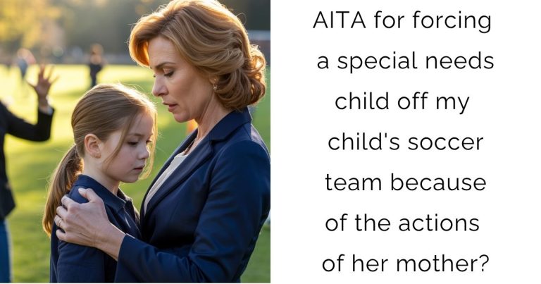 AITA for forcing a special needs child off my child’s soccer team because of the actions of her mother?