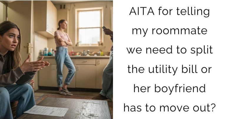 AITA for telling my roommate we need to split the utility bill or her boyfriend has to move out?