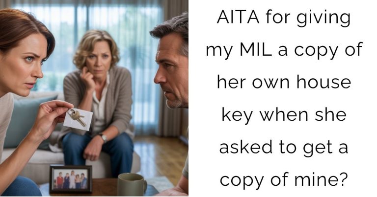 AITA for giving my MIL a copy of her own house key when she asked to get a copy of mine?