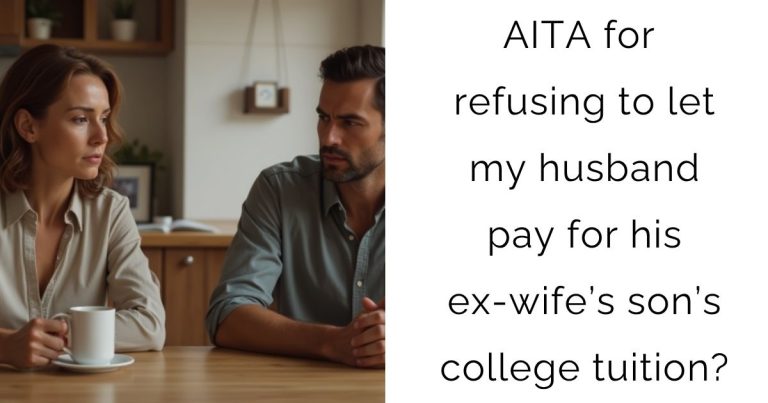 AITA for refusing to let my husband pay for his ex-wife’s son’s college tuition?