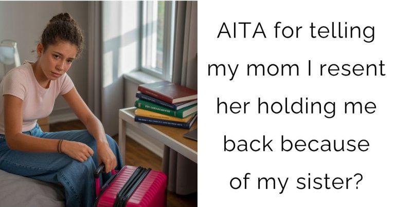 AITA for telling my mom I resent her holding me back because of my sister?