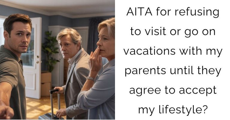 AITA for refusing to visit or go on vacations with my parents until they agree to accept my lifestyle?