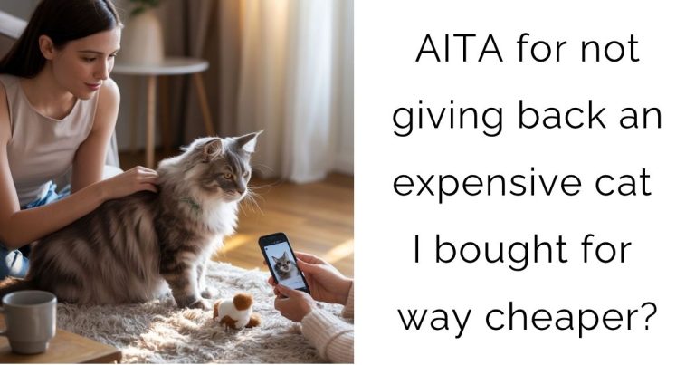AITA for not giving back an expensive cat I bought for way cheaper?