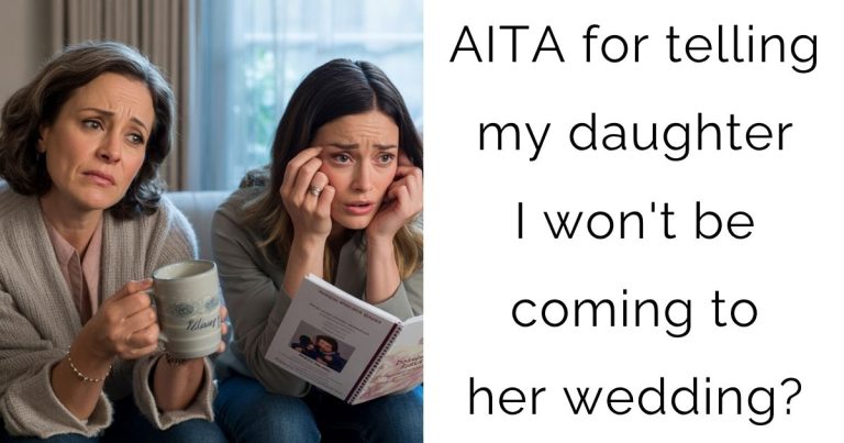 AITA for telling my daughter I won’t be coming to her wedding?