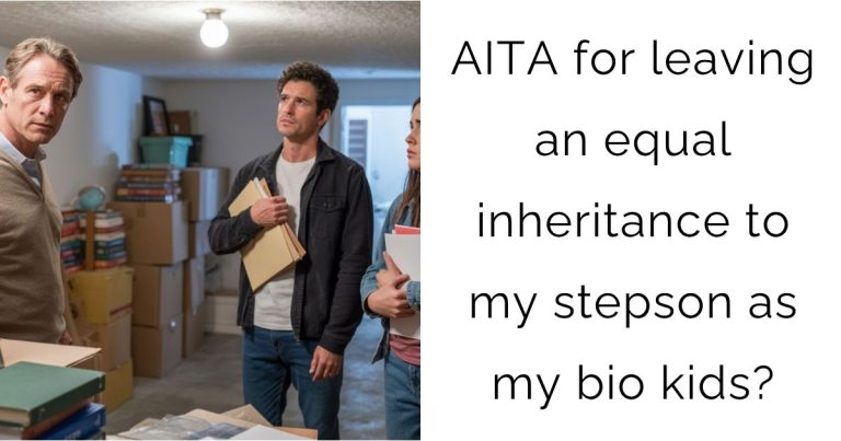AITA for leaving an equal inheritance to my stepson as my bio kids?