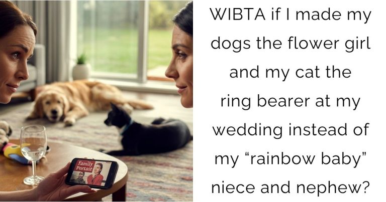 WIBTA if I made my dogs the flower girl and my cat the ring bearer at my wedding instead of my “rainbow baby” niece and nephew?