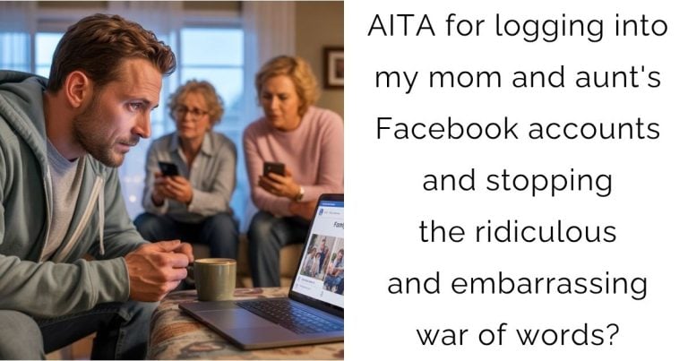 AITA for logging into my mom and aunt’s Facebook accounts and stopping the ridiculous and embarrassing war of words?