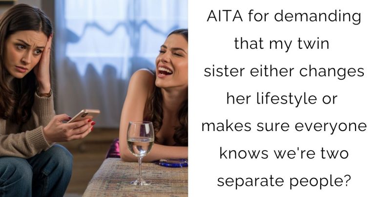 AITA for demanding that my twin sister either changes her lifestyle or makes sure everyone knows we’re two separate people?