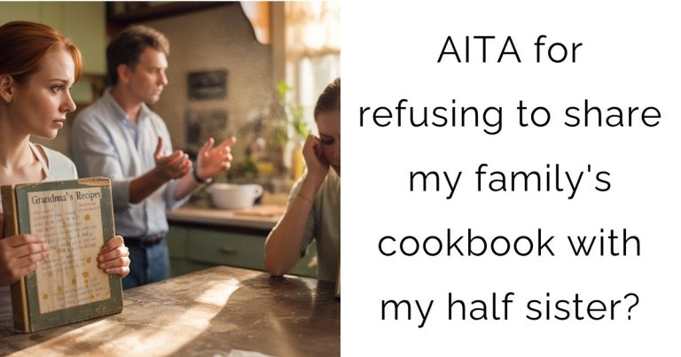 AITA for refusing to share my family’s cookbook with my half sister?