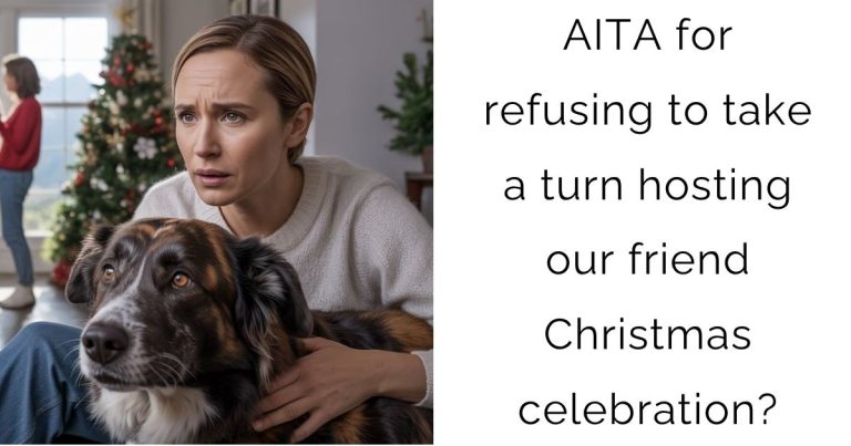AITA for refusing to take a turn hosting our friend Christmas celebration?