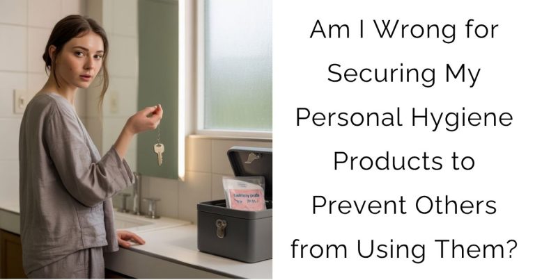 Am I Wrong for Securing My Personal Hygiene Products to Prevent Others from Using Them?