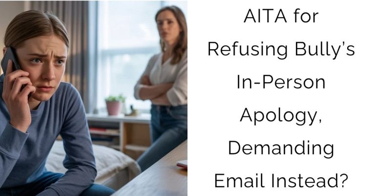 AITA for Refusing Bully’s In-Person Apology, Demanding Email Instead?