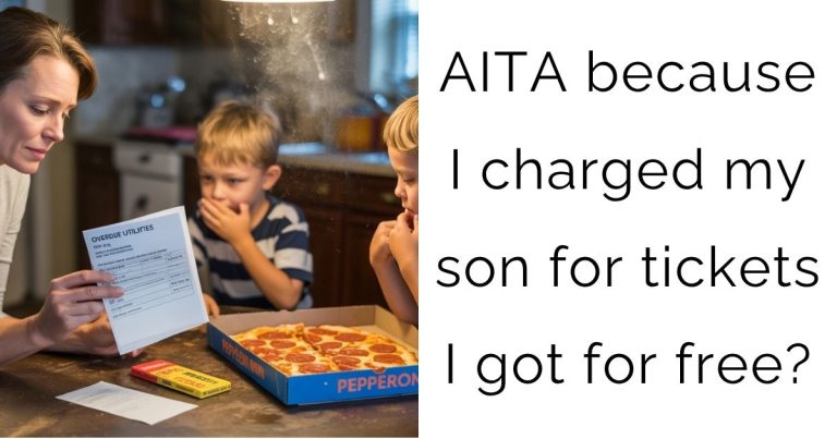 AITA because I charged my son for tickets I got for free?