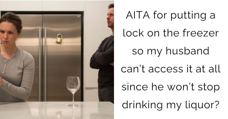 AITA for putting a lock on the freezer so my husband can’t access it at all since he won’t stop drinking my liquor?