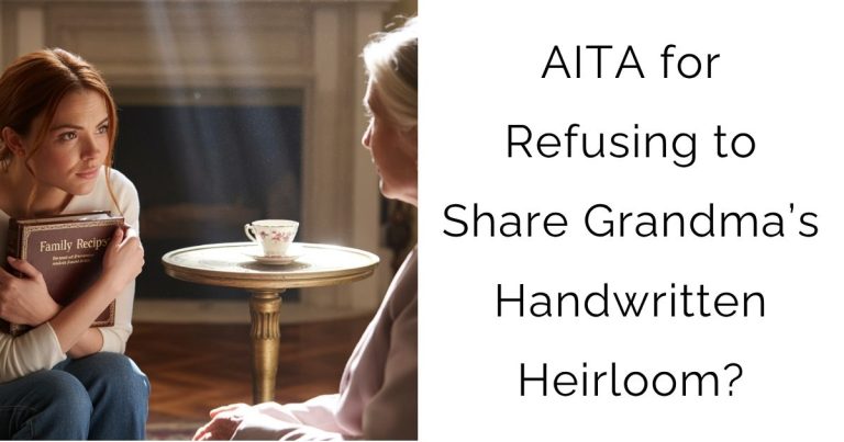 AITA for Refusing to Share Grandma’s Handwritten Heirloom?