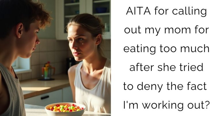 AITA for calling out my mom for eating too much after she tried to deny the fact I’m working out?