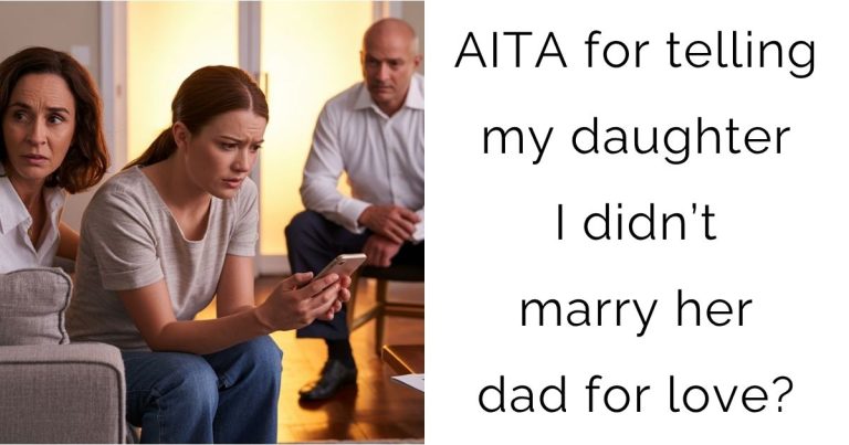 AITA for telling my daughter I didn’t marry her dad for love?