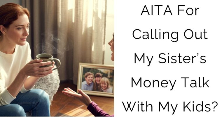 AITA For Calling Out My Sister’s Money Talk With My Kids?