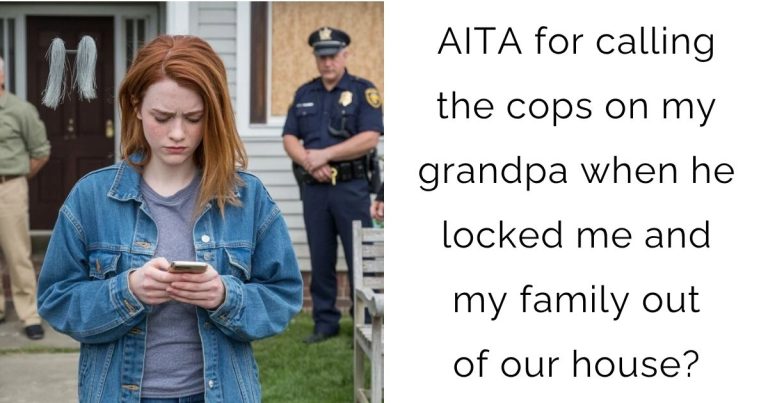 AITA for calling the cops on my grandpa when he locked me and my family out of our house?